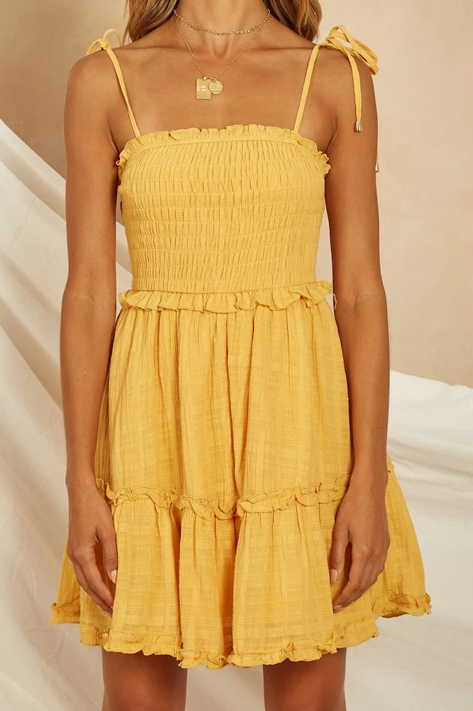 Take Me To The River Dress Yellow - Image 8