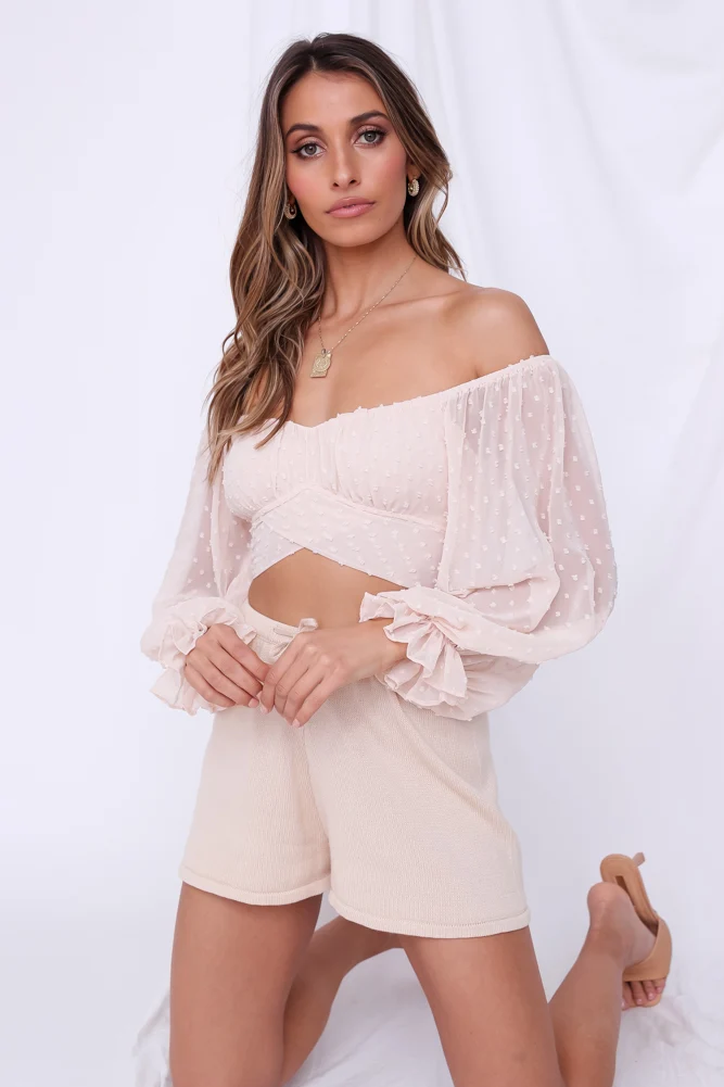Talking Cheap Crop Top Nude - Image 6