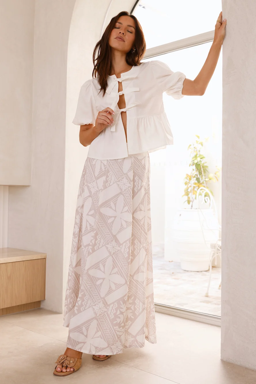 Tatiana Tie-Up Blouse White - Image 8