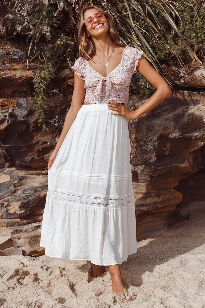 The Last Dance Maxi Skirt White - Image 2