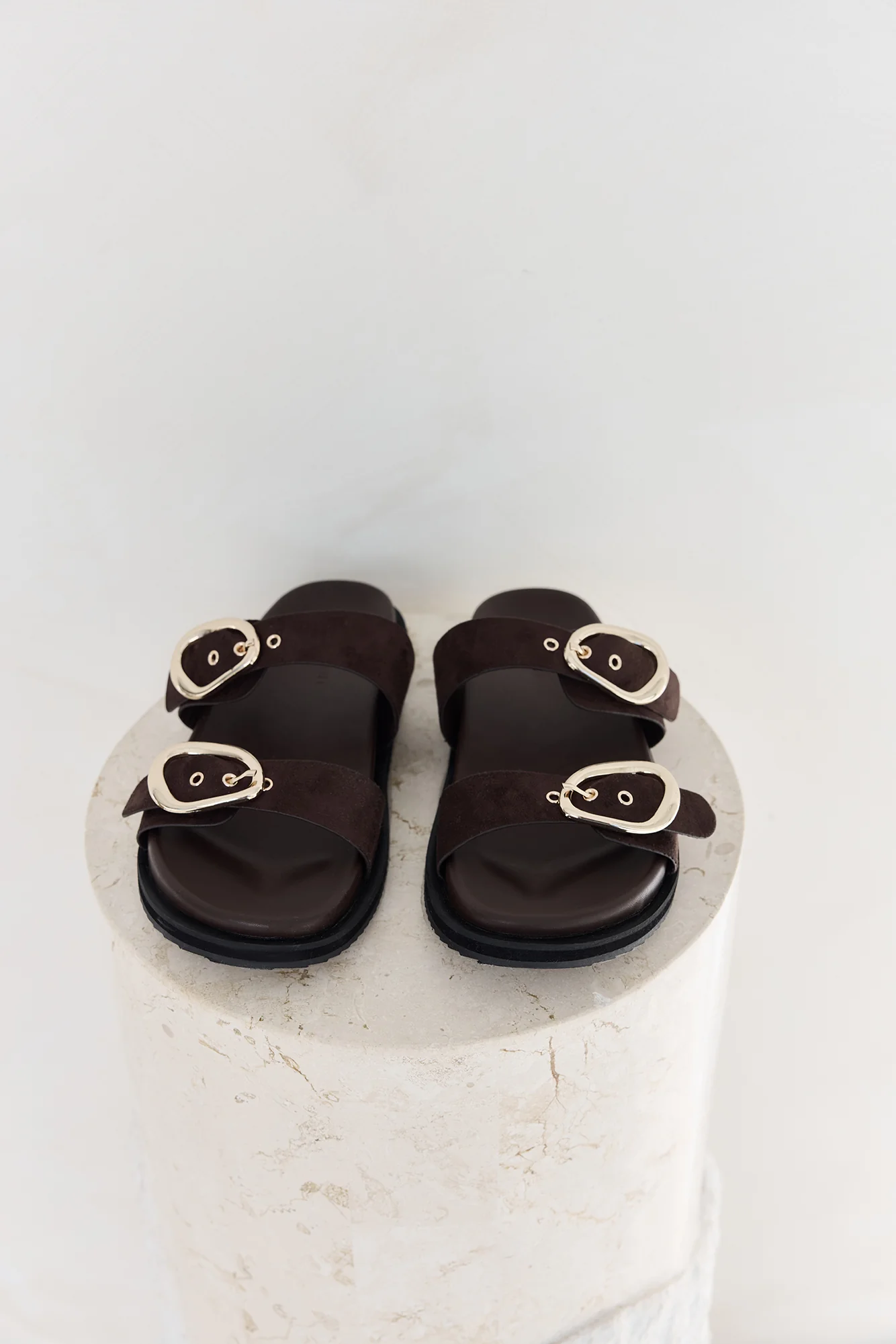 Theresa Slides Dark Cacao Suede - Image 5
