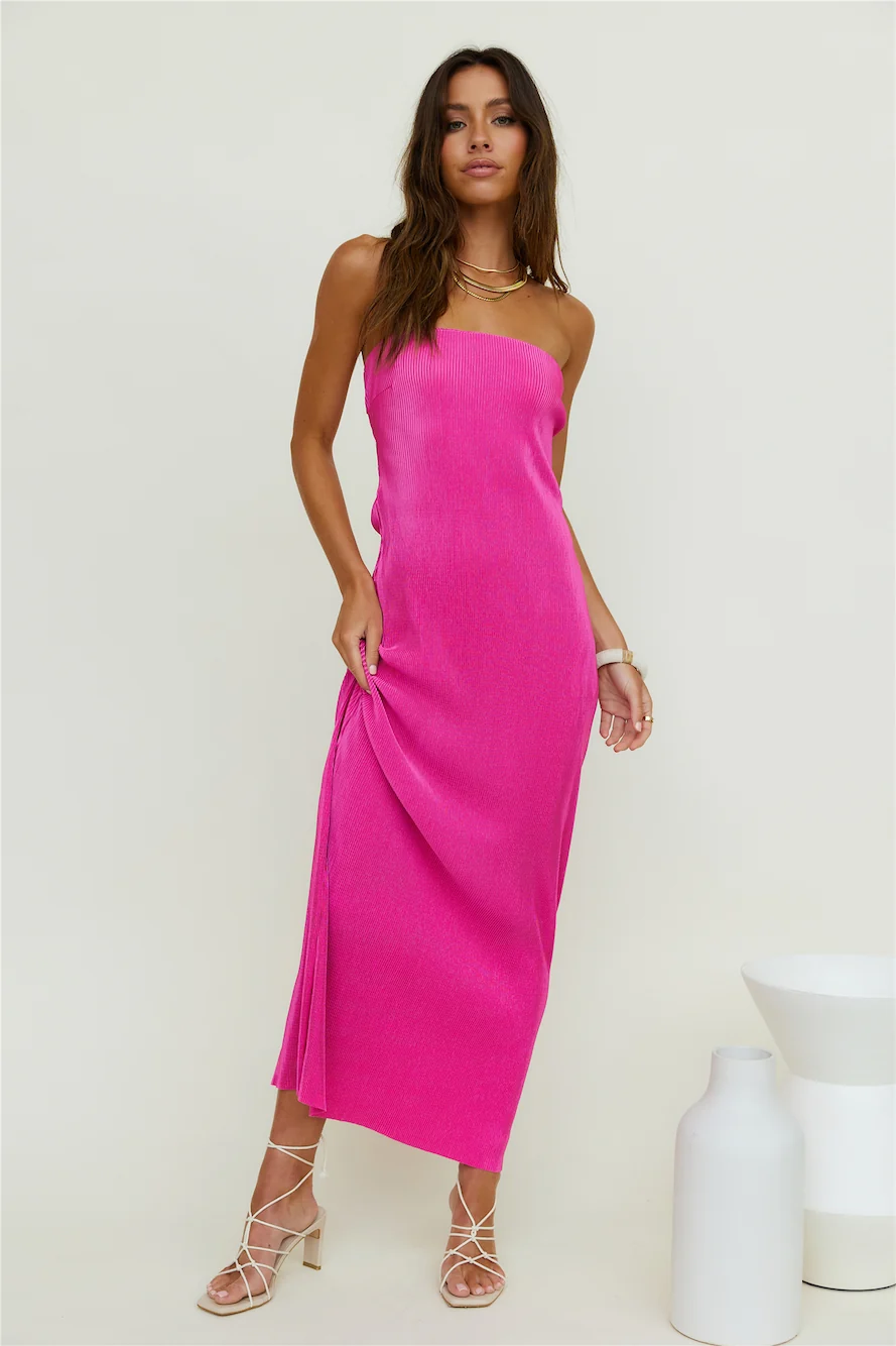 Thinking Of Dusk Maxi Dress Pink - Image 6