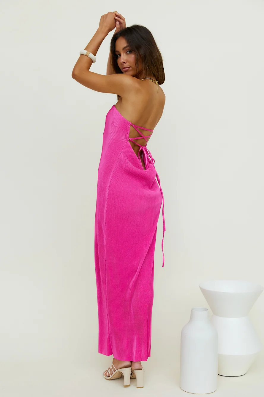 Thinking Of Dusk Maxi Dress Pink - Image 8