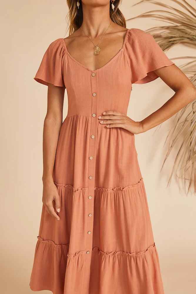 This Sweet Feeling Midi Dress Rose - Image 7