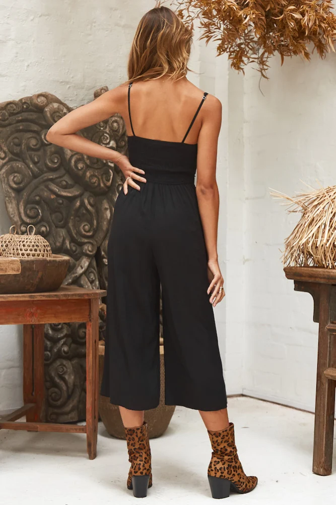 Thrill Of The Chase Jumpsuit Black - Image 6