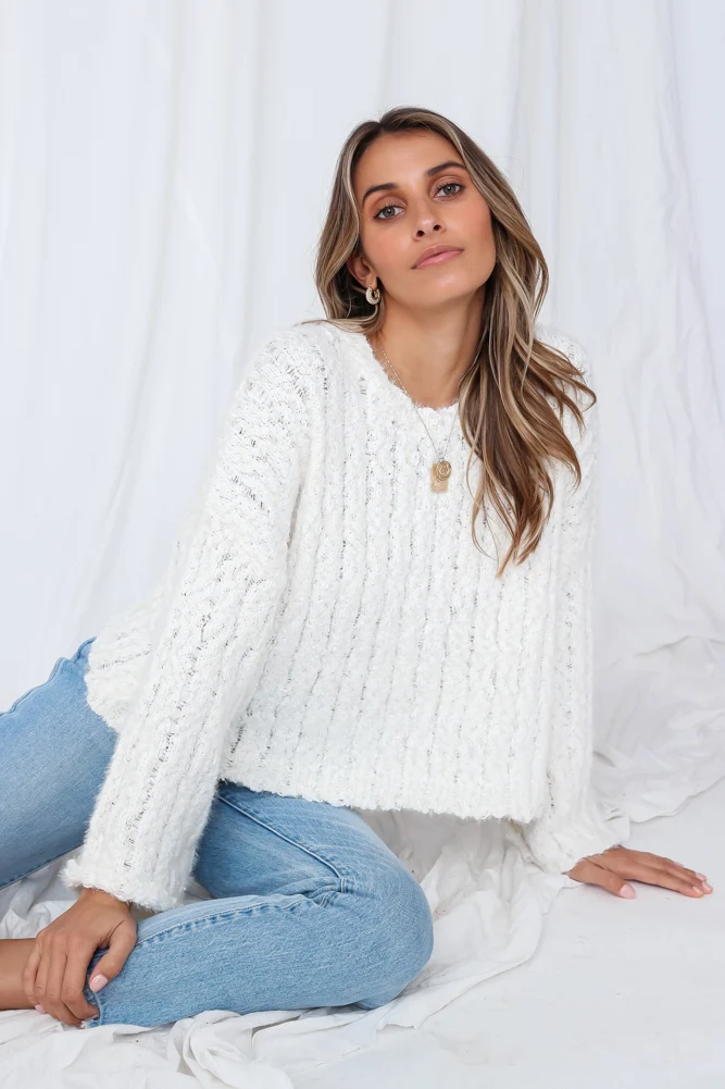 Tread Softly Knit Ivory - Image 3