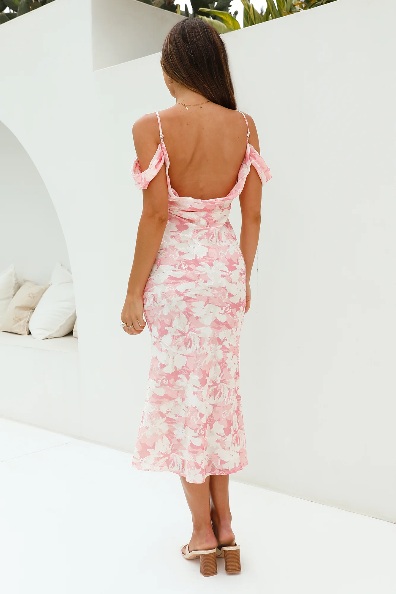 Tropical Vacation Midi Dress Pink - Image 5