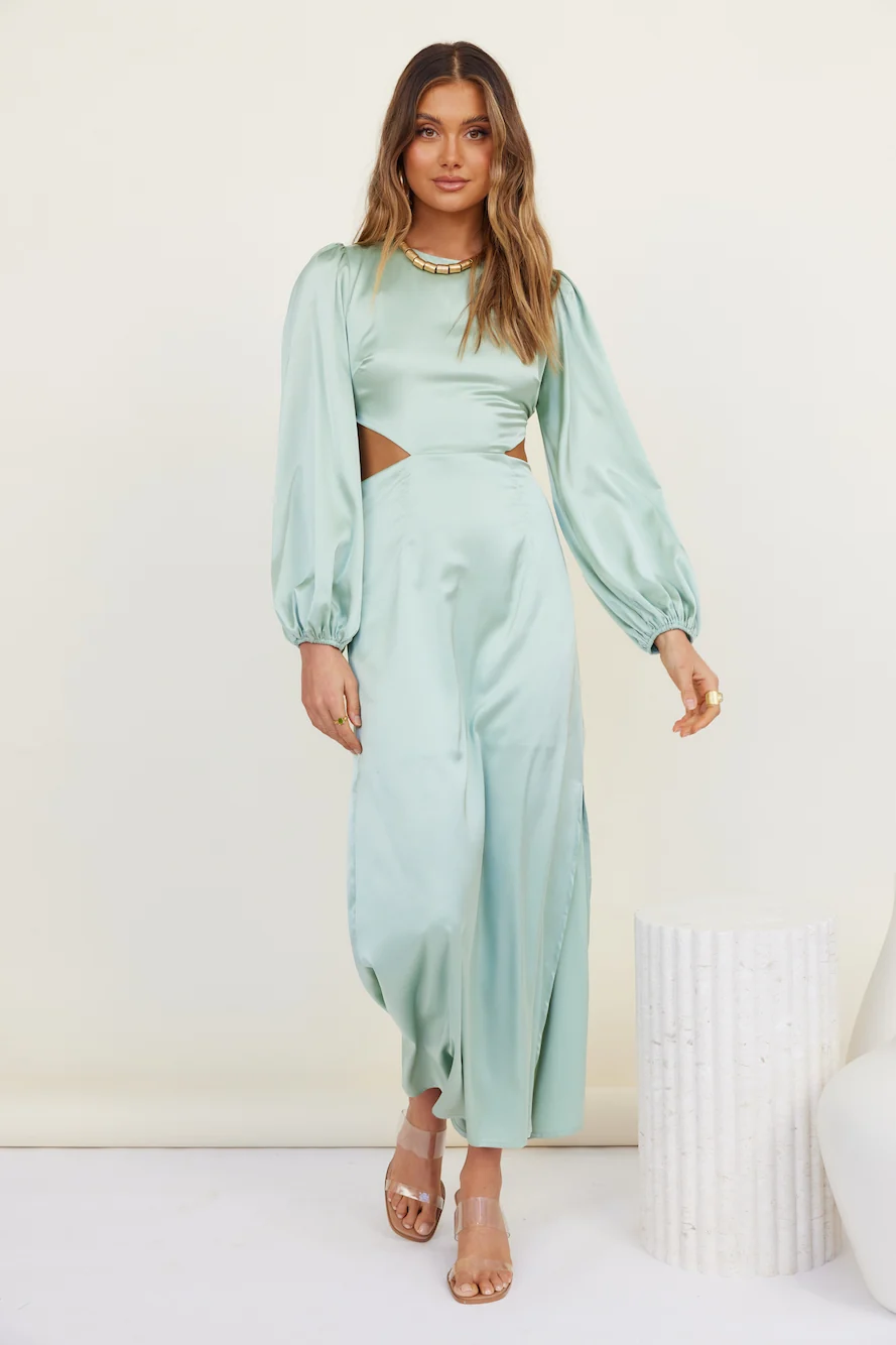 Under The Shade Maxi Dress Sage - Image 4