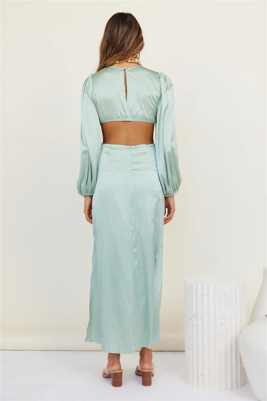 Under The Shade Maxi Dress Sage - Image 6