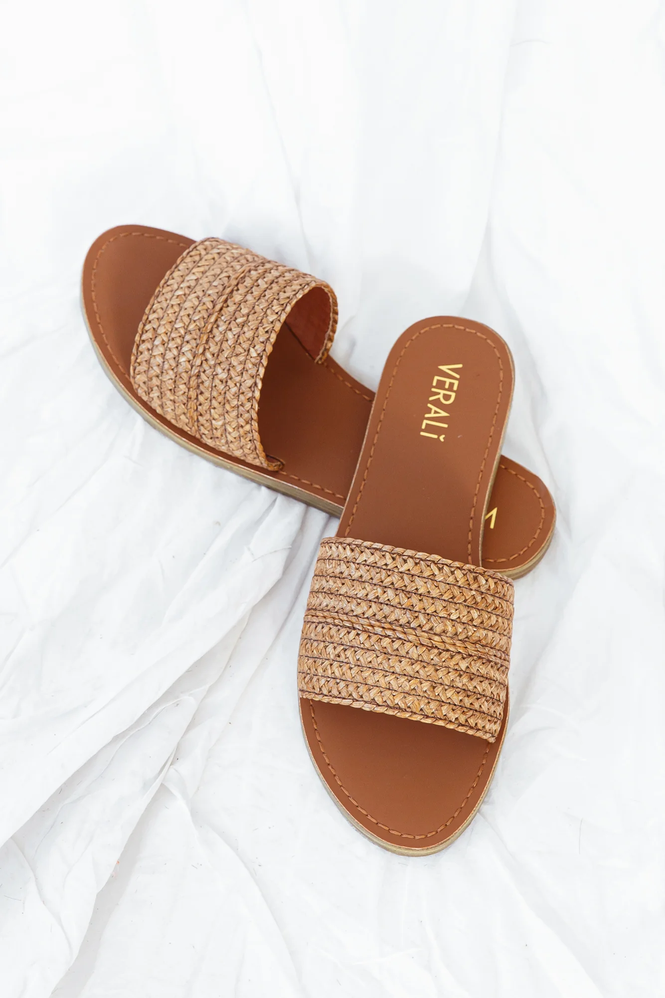 VERALI Talby Slide Tan Weave