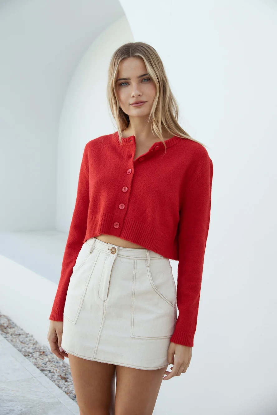 Vesper Long Sleeve Knit Red - Image 3