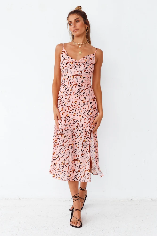 Viva La Vida Midi Dress Pink - Image 4