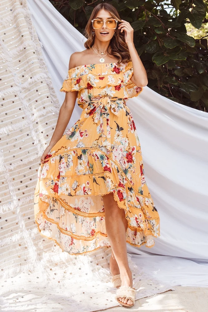 Wawona Midi Dress Yellow - Image 3