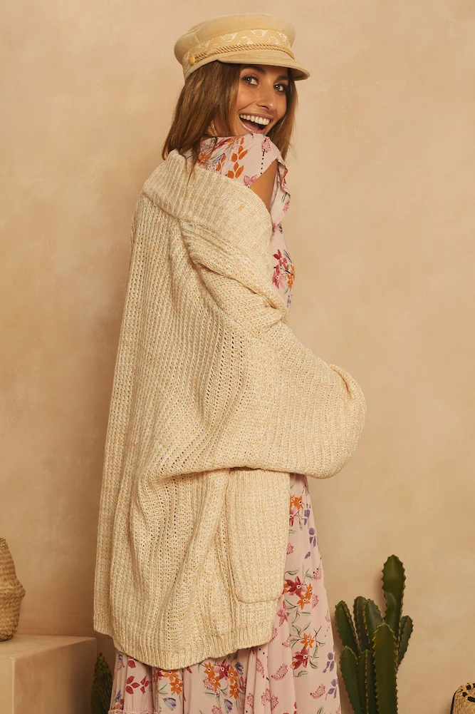 We Broke Free Cardigan Camel - Image 5