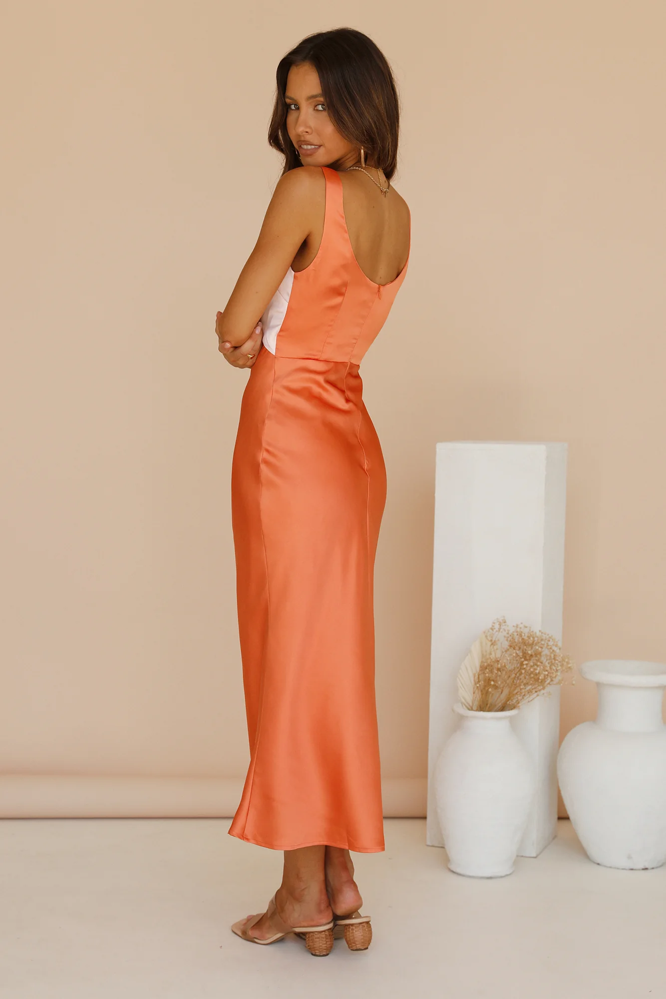 When You Breathe Maxi Dress Orange - Image 8