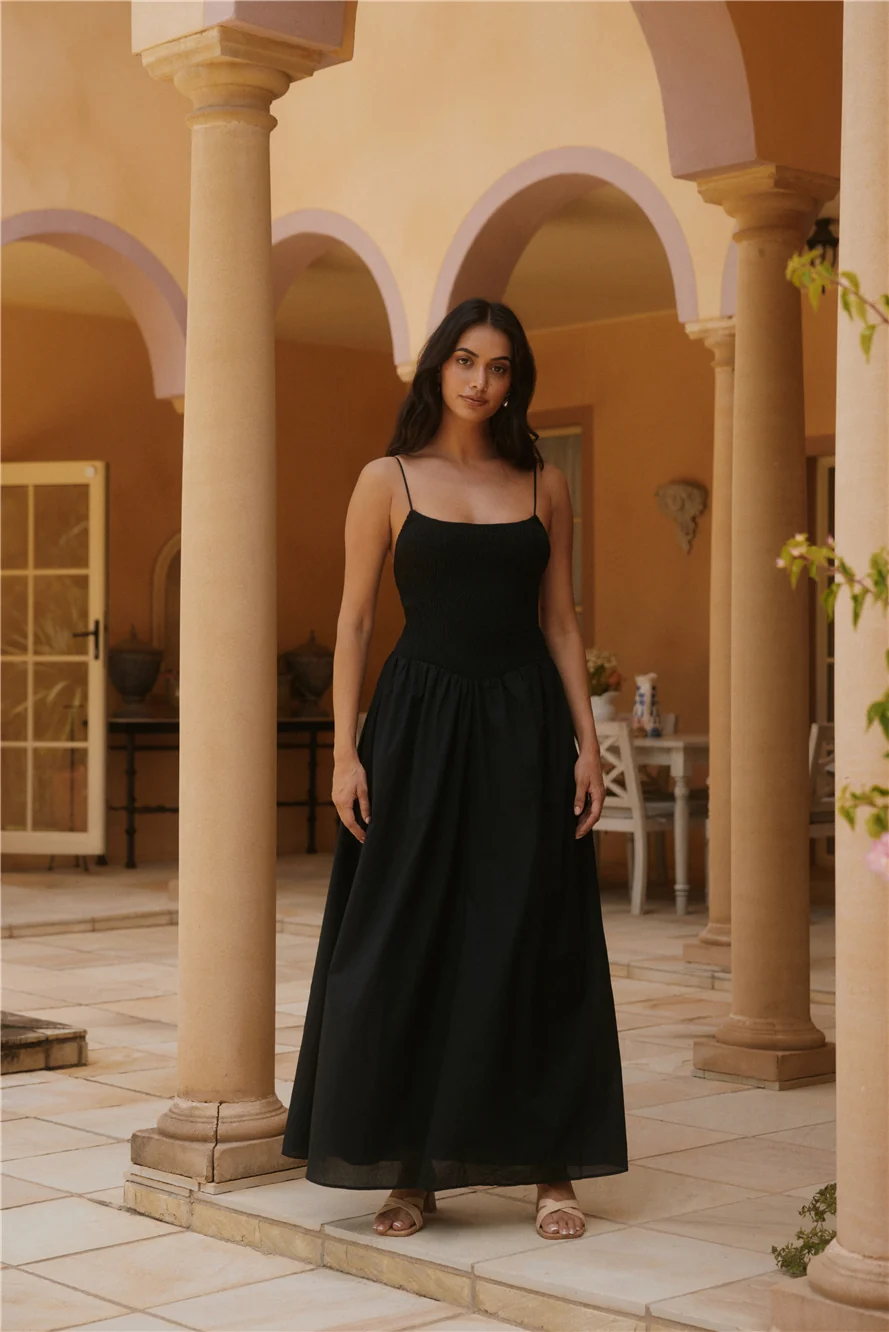 Whispering Willow Maxi Dress Black - Image 6