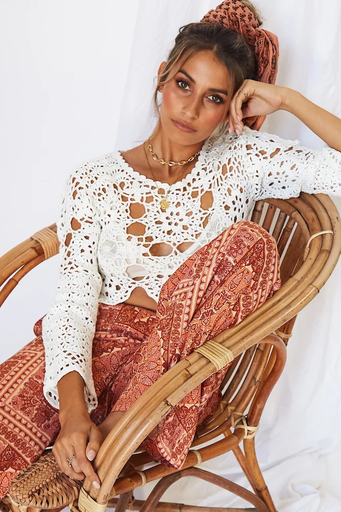 Wild Lily Crop Top White - Image 3
