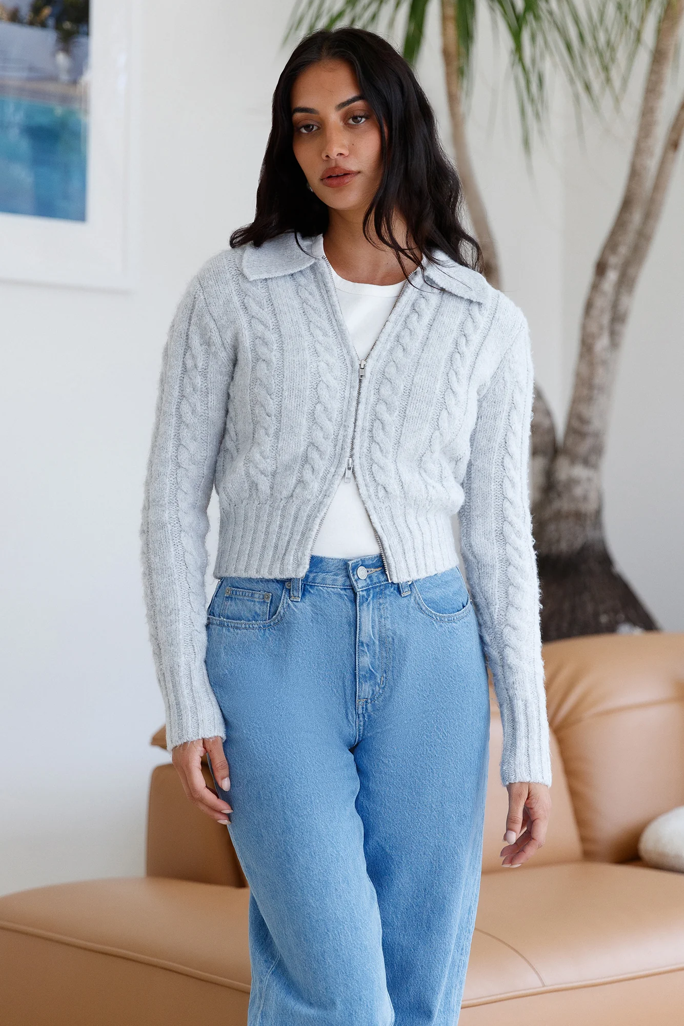 Winter Bliss Knit Cardigan Grey