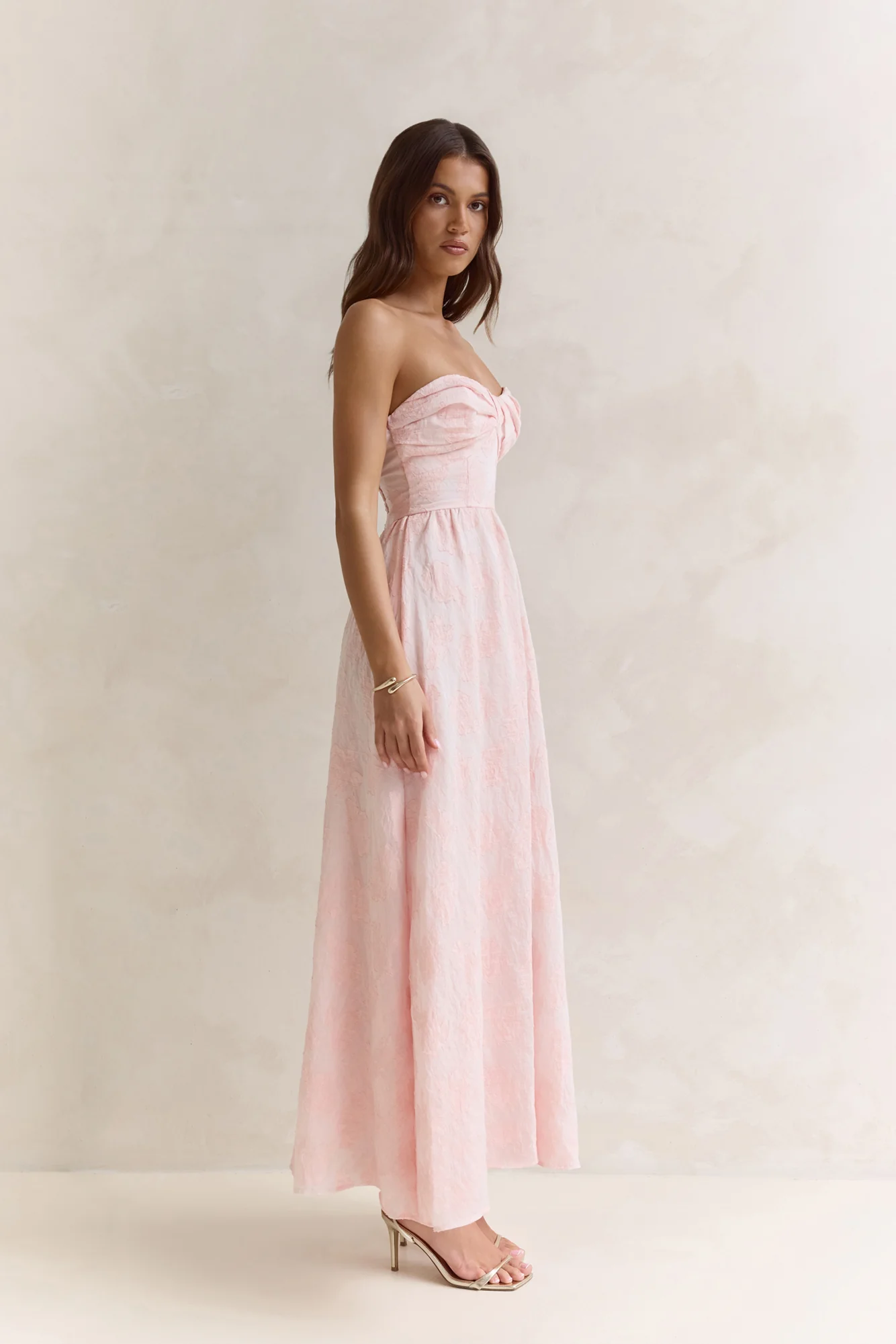 Wishes Deep Within Strapless Maxi Dress Pink - Image 3