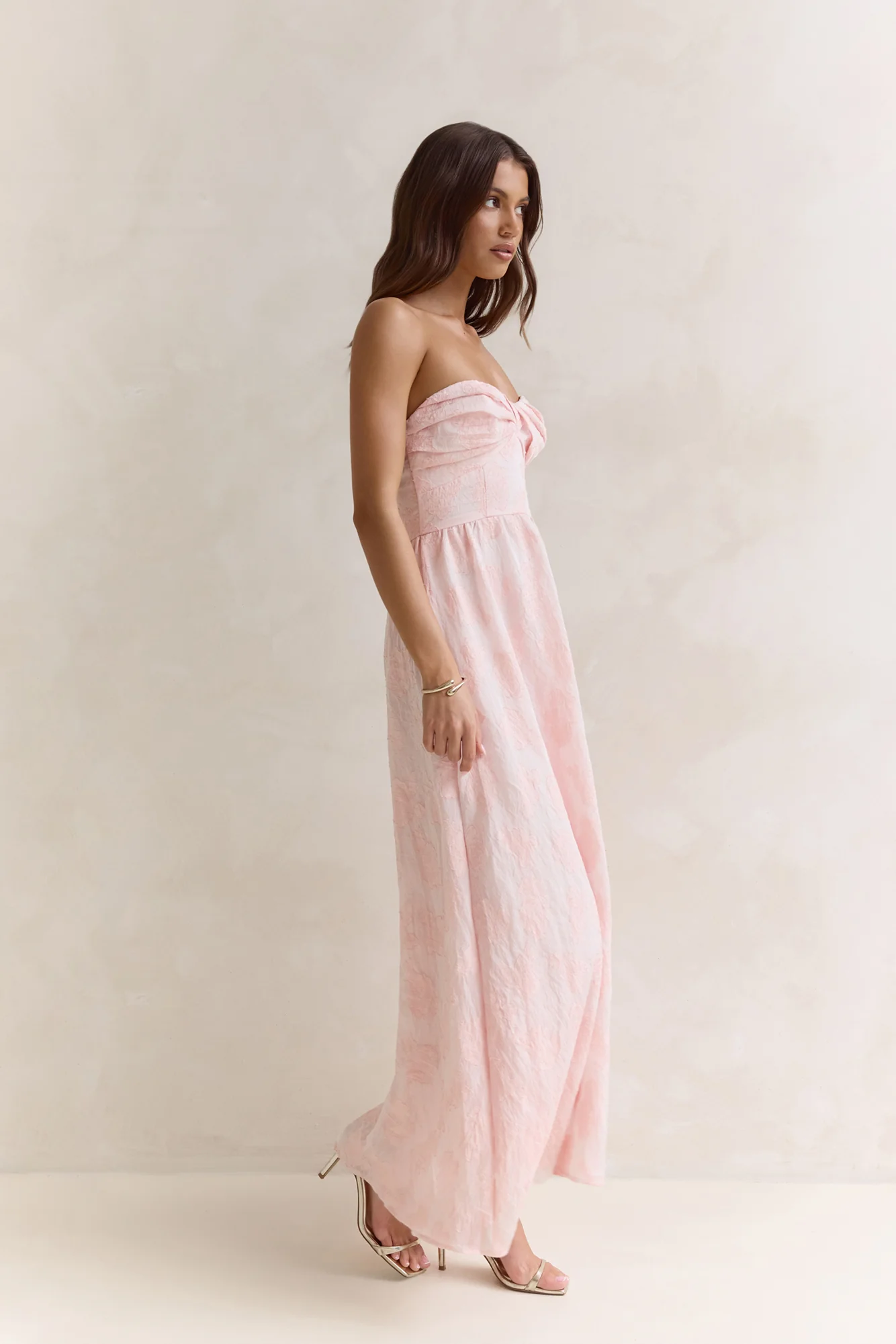Wishes Deep Within Strapless Maxi Dress Pink - Image 4