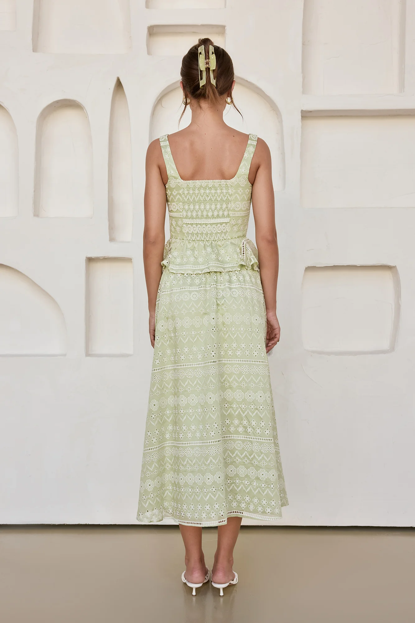 Wishing For Romance Midi Skirt Sage - Image 2