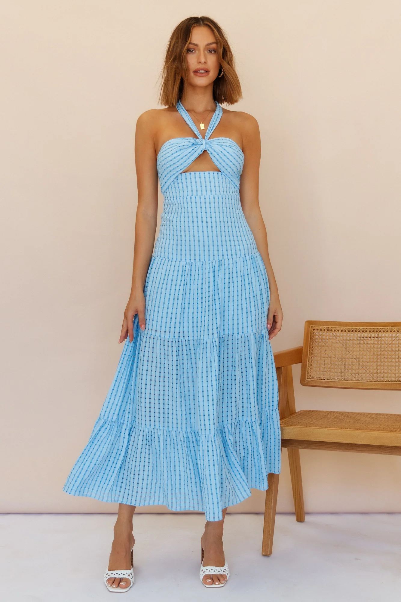 Words Of Glory Maxi Dress Blue - Image 3
