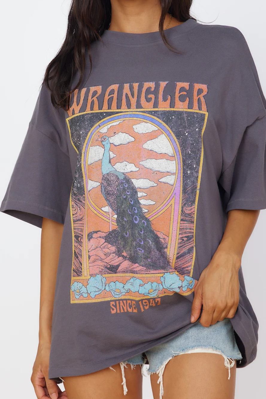 WRANGLER Boxy Slouch Tee Peacock Oasis - Image 6