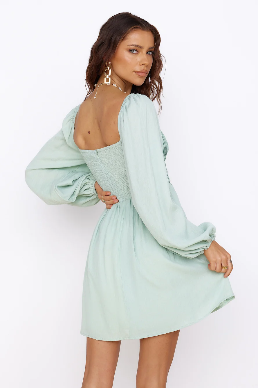 You Are My World Dress Sage - Image 5