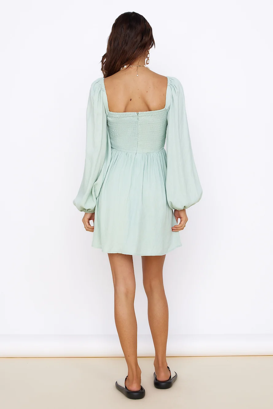 You Are My World Dress Sage - Image 6